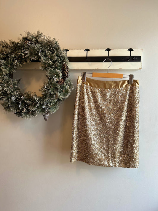 Etcetera - Gold Sequin Skirt