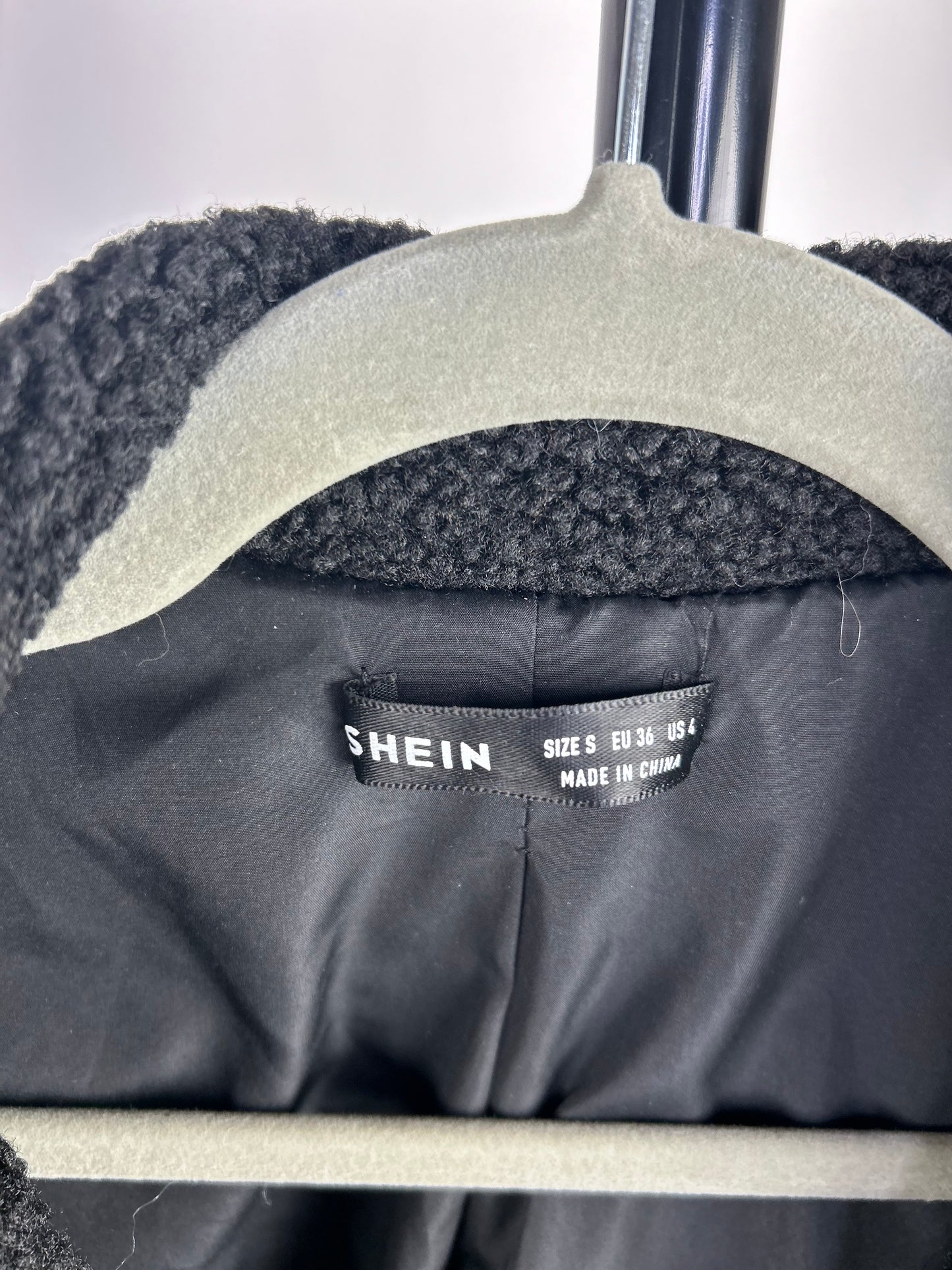 Shein - Black Teddy Jacket