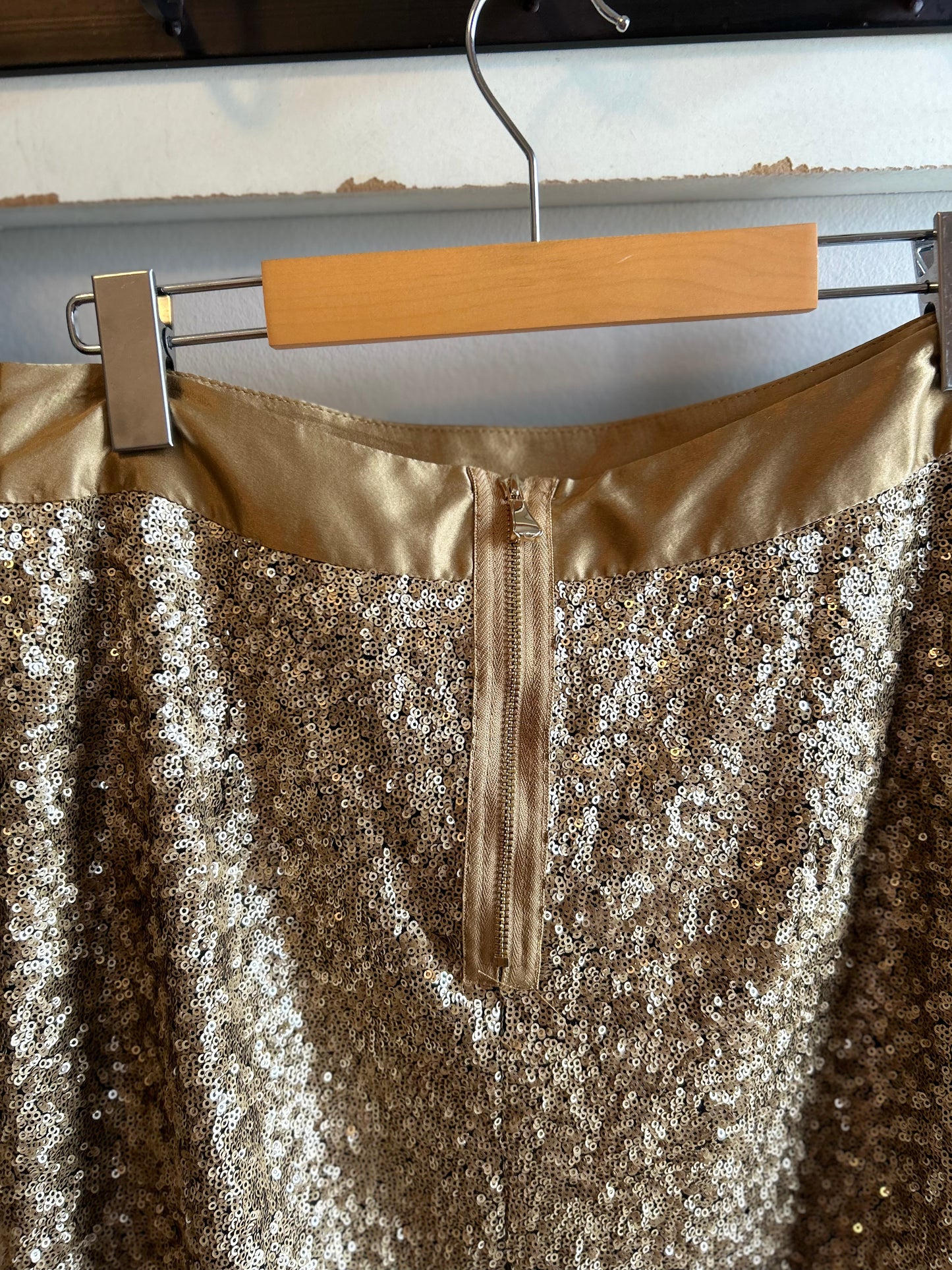 Etcetera - Gold Sequin Skirt