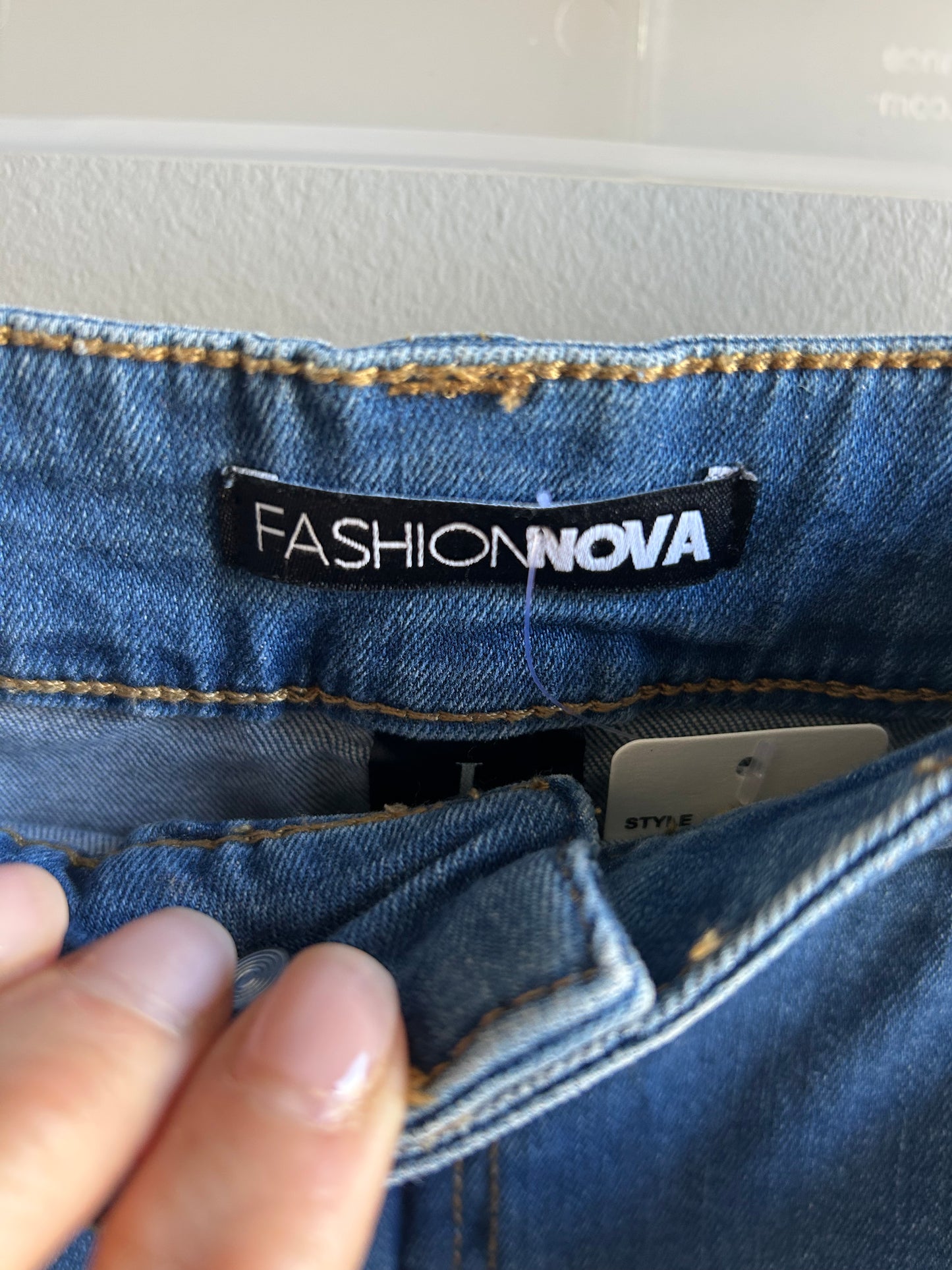 Fashion Nova - Distressed Denim Skirt